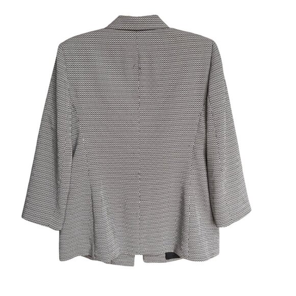 Le Suit Womens Black White Geometric Blazer Skirt Set Size 14 Office Career Corp - Picture 2 of 16